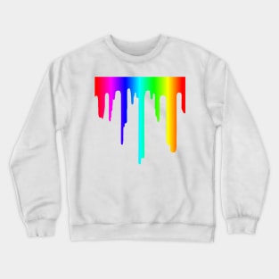 Rainbow Paint Drip Crewneck Sweatshirt